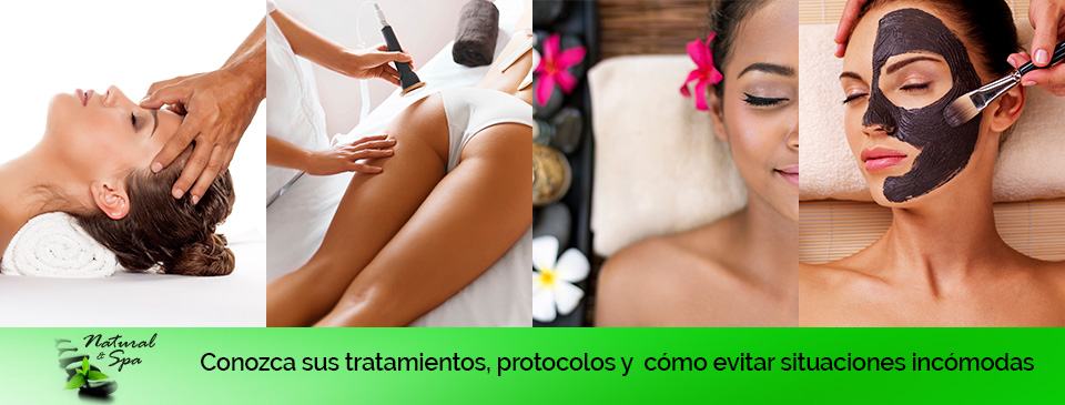 Conozca los servicios de su spa Bogotá favorito Spa Bogotá composición de imágenes con los diversos servicios de un centro estético